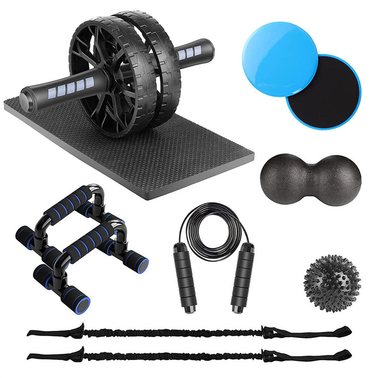 Fitness Core Coaster Abdominal Trainer Fitness 6 In 1 Ab Wheel Roller Kit Machine Six Abdominal Pack Care Abdominal Machine