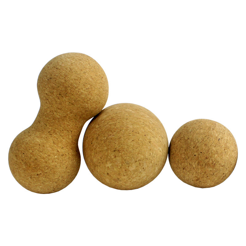 Yeway Shop Sign High Density 100% Natural Cork Massage Peanut Ball Logo Customized Available For Yoga Exercise