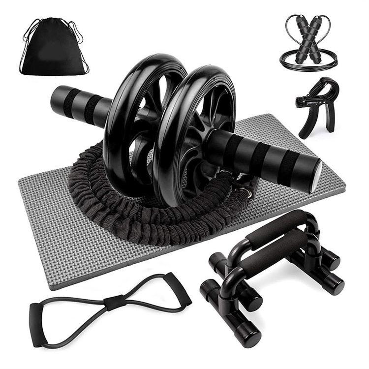 Fitness Core Coaster Abdominal Trainer Fitness 6 In 1 Ab Wheel Roller Kit Machine Six Abdominal Pack Care Abdominal Machine