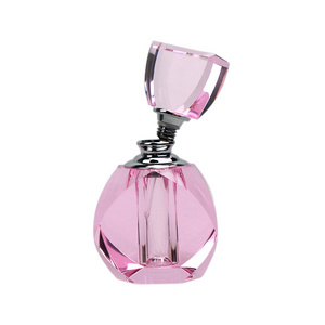 French Crystal Essential Oil Bottles Empty Pink Perfume bottle