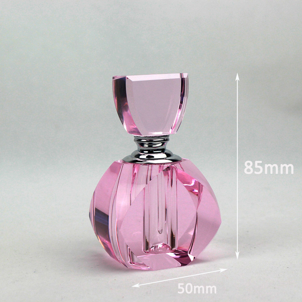 French Crystal Essential Oil Bottles Empty Pink Perfume bottle