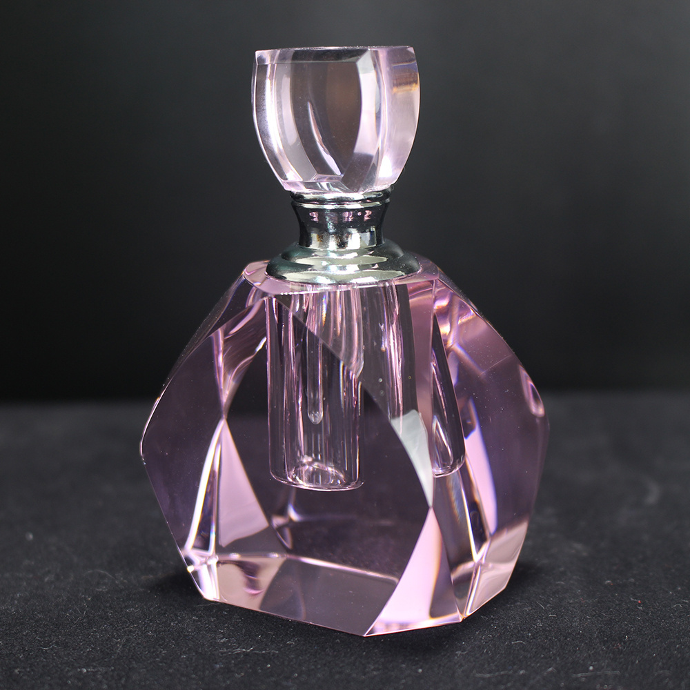 French Crystal Essential Oil Bottles Empty Pink Perfume bottle