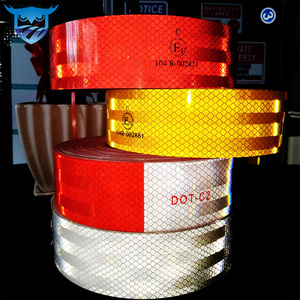 3M yellow conspicuity ece 104r reflective PVC tape film sheeting vinyl stripe sticker marker in roll with adhesive for truck car