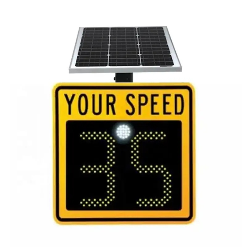 Solar powered led radar sensors controlled traffic speed sign solar powered limit signs radar detector