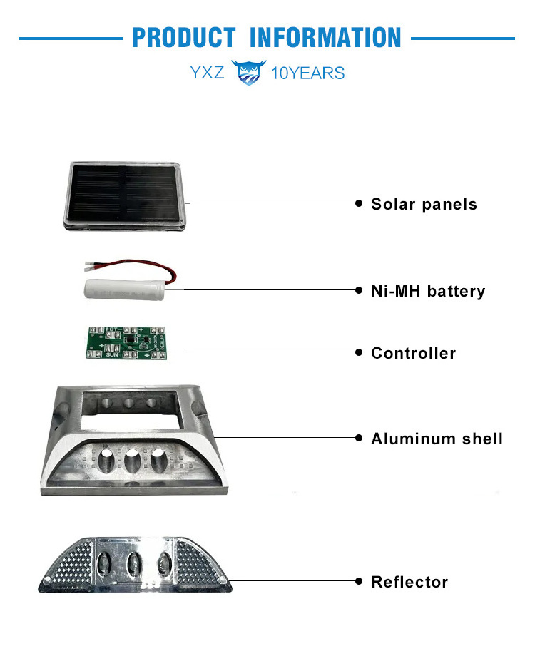 IP68 aluminium road stud solar reflective wholesale solar powered LED road studs