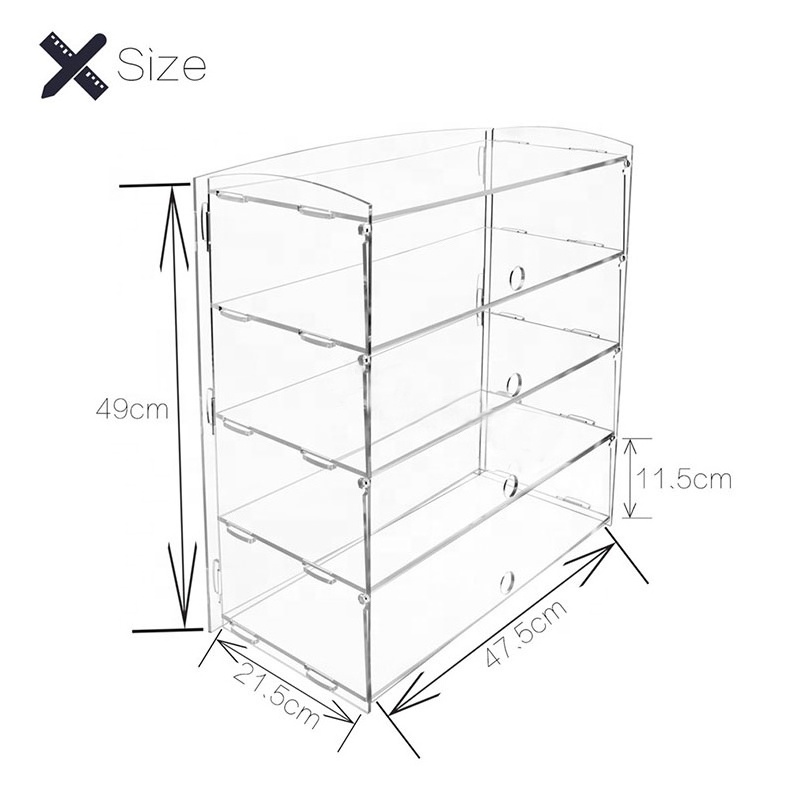 custom clear acrylic wine candy apothecary cake pastry display stand drawer storage cabinet bar