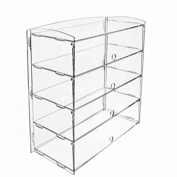 custom clear acrylic wine candy apothecary cake pastry display stand drawer storage cabinet bar