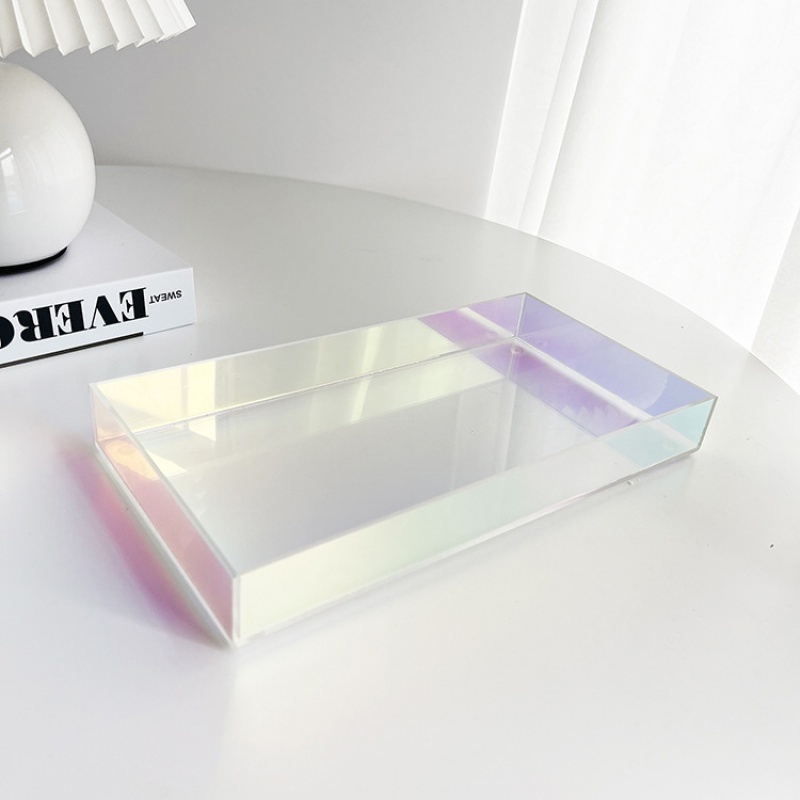 Factory direct sales neon acrylic tray with handles holder tray acrylic macaroon with insert wholesale