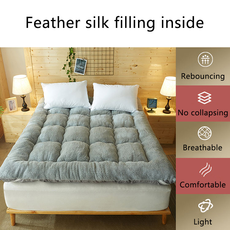 Sleepwell down cashmere feather hotel quilted mattress bed topper