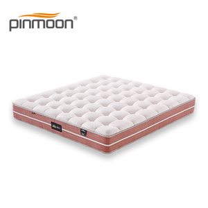 luxury mattress bed 5 star hotel king queen size memory foam pocket spring bed pink mattresses for sale