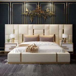 Italian royal hotel upholstered beds modern design luxury queen bedroom furniture set luxury king size bed