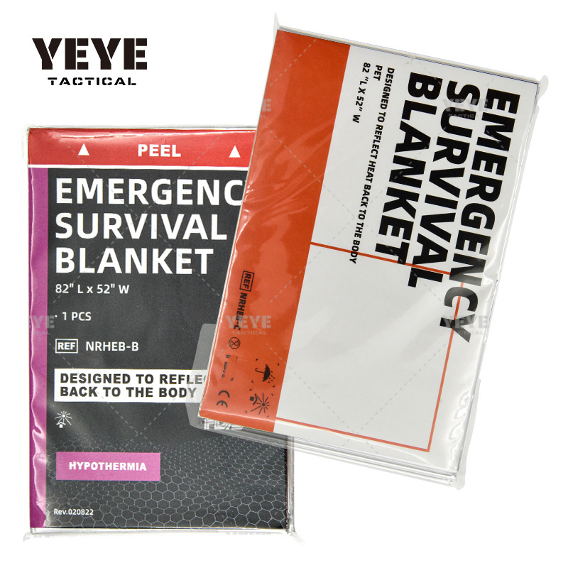 Custom logo emergency blanket survival Thermal mylar emergency blanket waterproof space medical blanket 130cm