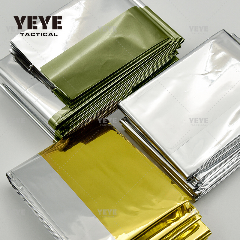 disposable first aid heat sil-ver gold olive drab camouflage outdoor light reflect mylar foil thermal emergency space blanket