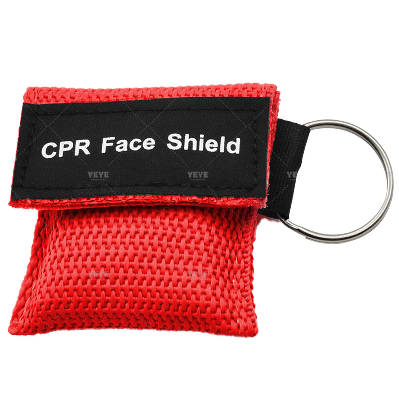 Wholesale customized small medical emergency breathing apparatus Life Mask CPR Resuscitator Bag CPR Face Mask Key Chain