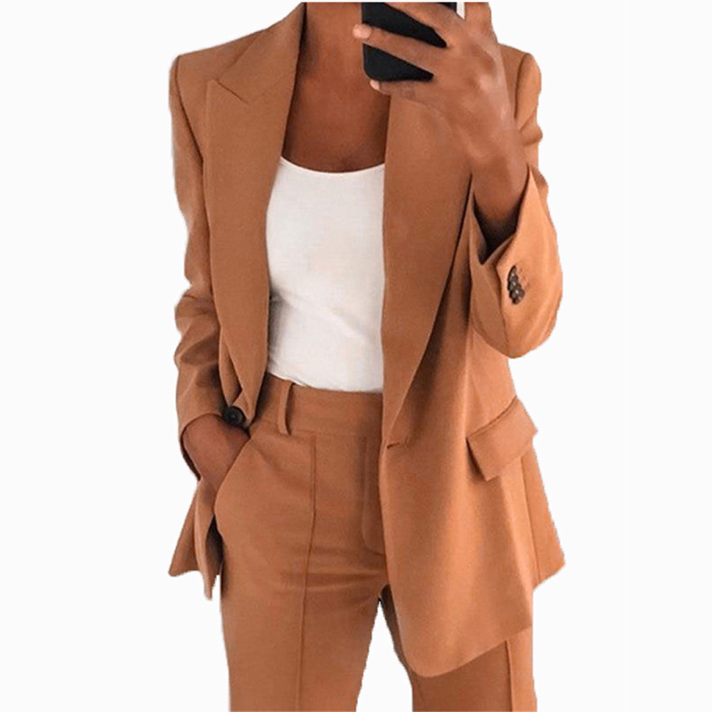 Wholesale logo women's new fashion buttons Slim lapel cardigan temperament suit jacket Suit