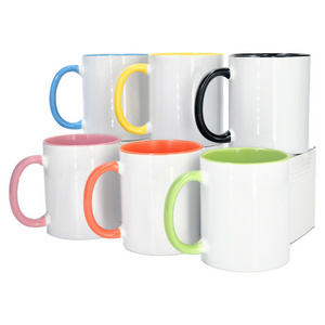 Wholesale USa Warehouse 11oz Sublimation blanks Ceramic Mugs with Logo Custom Drinking Cup with Handle