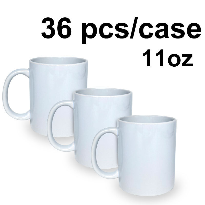 Wholesale USa Warehouse 11oz Sublimation blanks Ceramic Mugs with Logo Custom Drinking Cup with Handle