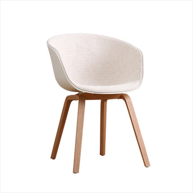 wholesale fabric ice cream shop wood leg dining chair for living room