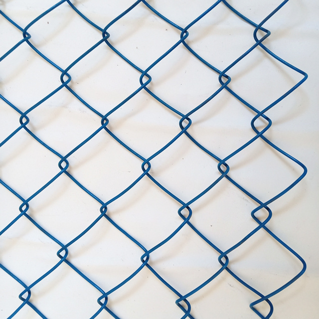 PVC coated chain link fence panels/Galvanized diamond wire mesh fence used for garden, sports, tennis