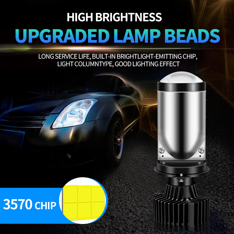 Wholesale 3570 Chip car lights Y6 led headlight projector led headlights h4 car H4 led projector light for car