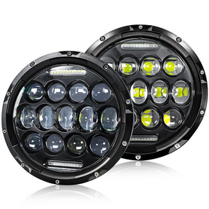 Round Motorcycle Headlight 13led 60w high low beam motorcycle 7 inch led headlight 7 Inch LED Lights