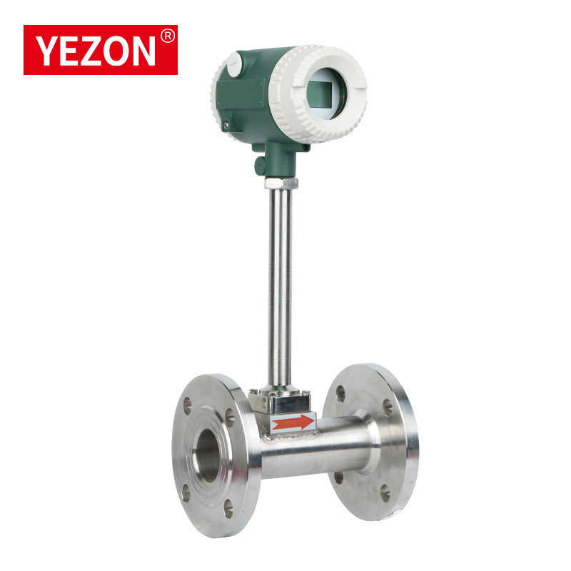 DN50 4-20ma Stainless Steel Gas Flowmeter Sensor Water Integrated Vortex Flow Meter