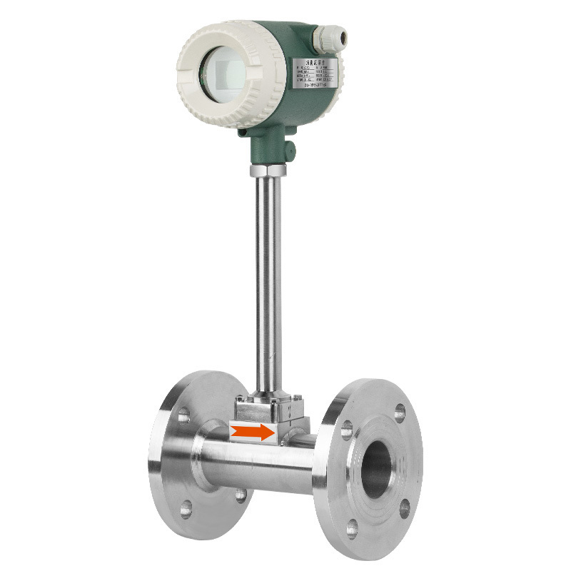 DN50 4-20ma Stainless Steel Gas Flowmeter Sensor Water Integrated Vortex Flow Meter