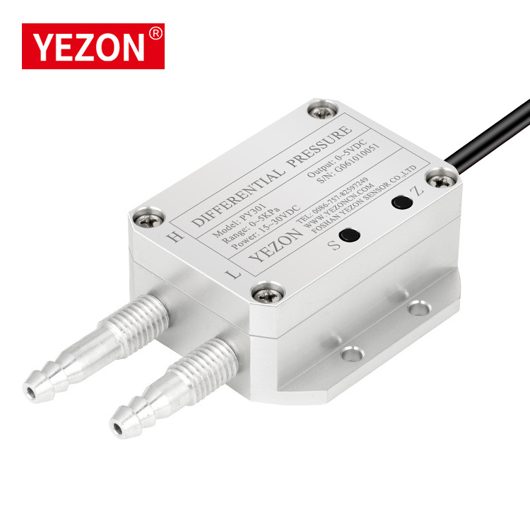 Yezon PY301 Micro air differential pressure sensor 4-20mA gas wind negative pressure transmitter 0-20KPa transducer