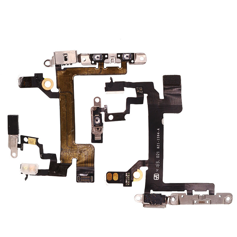 Wholesale cell phone parts power switch on off flex cable for iPhone 5S 5C volume flex mute button