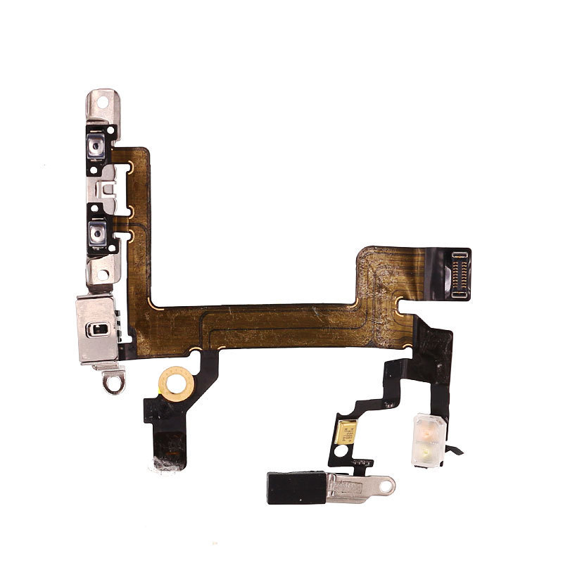 Wholesale cell phone parts power switch on off flex cable for iPhone 5S 5C volume flex mute button