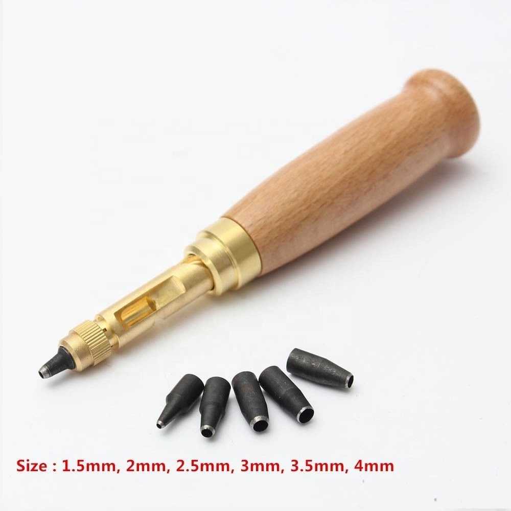 YIFENG adjustable wooden handle custom hole screw automatic center punch tool for hole making