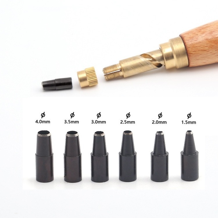 YIFENG adjustable wooden handle custom hole screw automatic center punch tool for hole making