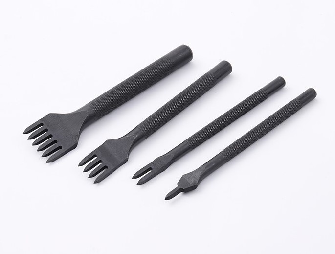 YIFENG 4mm 1/2/4/6 Prong DIY Diamond Lacing Stitching Chisel Set Leather Craft Hole Punch Tool Kits