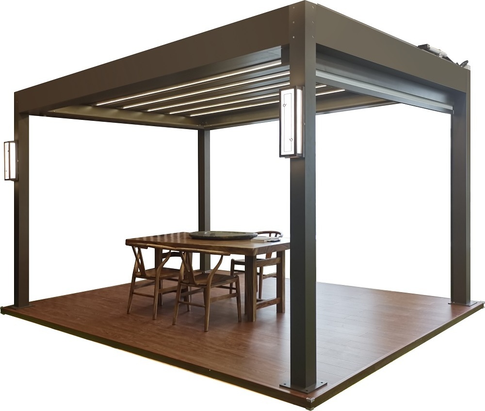 Bioclimatic Pergola Garden Patio Gazebo House Extend Louvered Waterproof Wholesale Aluminium Louver Pergola For Outdoor