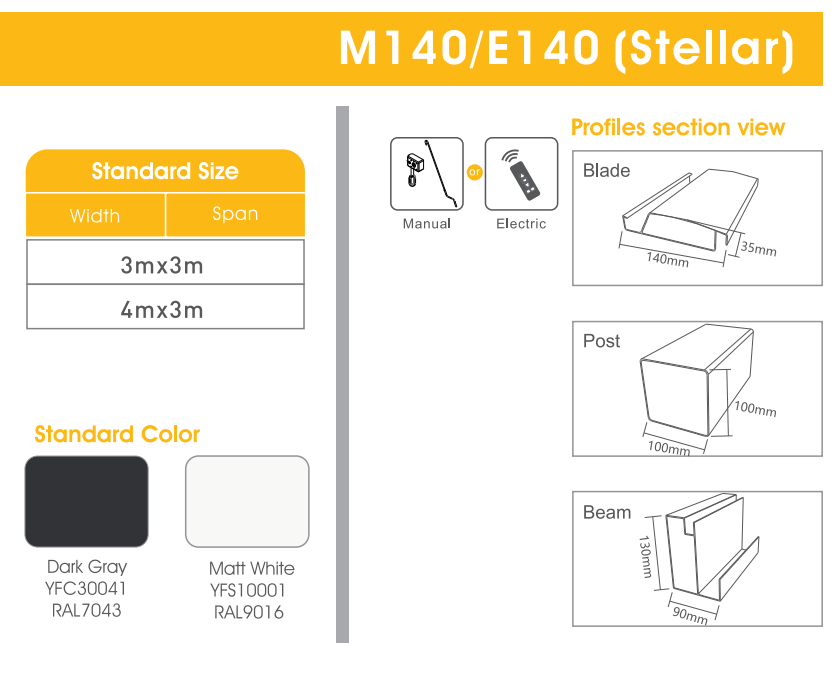 3x3 4x3 5x3 4x4 m OEM Factory Modern Outdoor Bioclimatic Pergola Aluminum Electric Louver Pergola