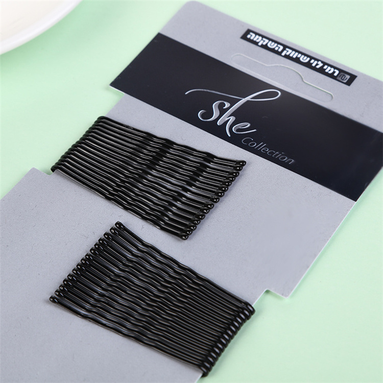 Yifan Classical Iron Black Hair Clips 4.5cm Bobby Hair Pins For Women 45 Pcs Hairpins In A Box Female Head Jewelry Accessories