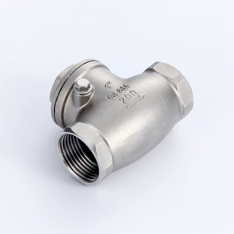 Non Return Check Valve Stainless Steel CF8 CF8M Non Return Thread End Swing Check Valve