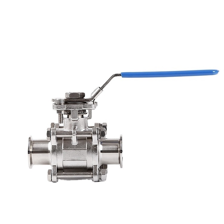 1000WOG NPT BSP Thread Stainless Steel 3pcs Ball Valve With High Mounting Pad