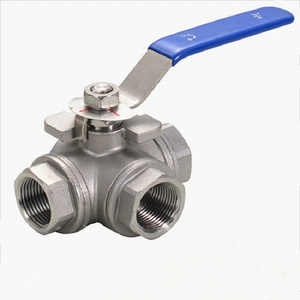 Good Quality Shipping Service Water Valve Three Way SS T/L Three Way Ball Valve