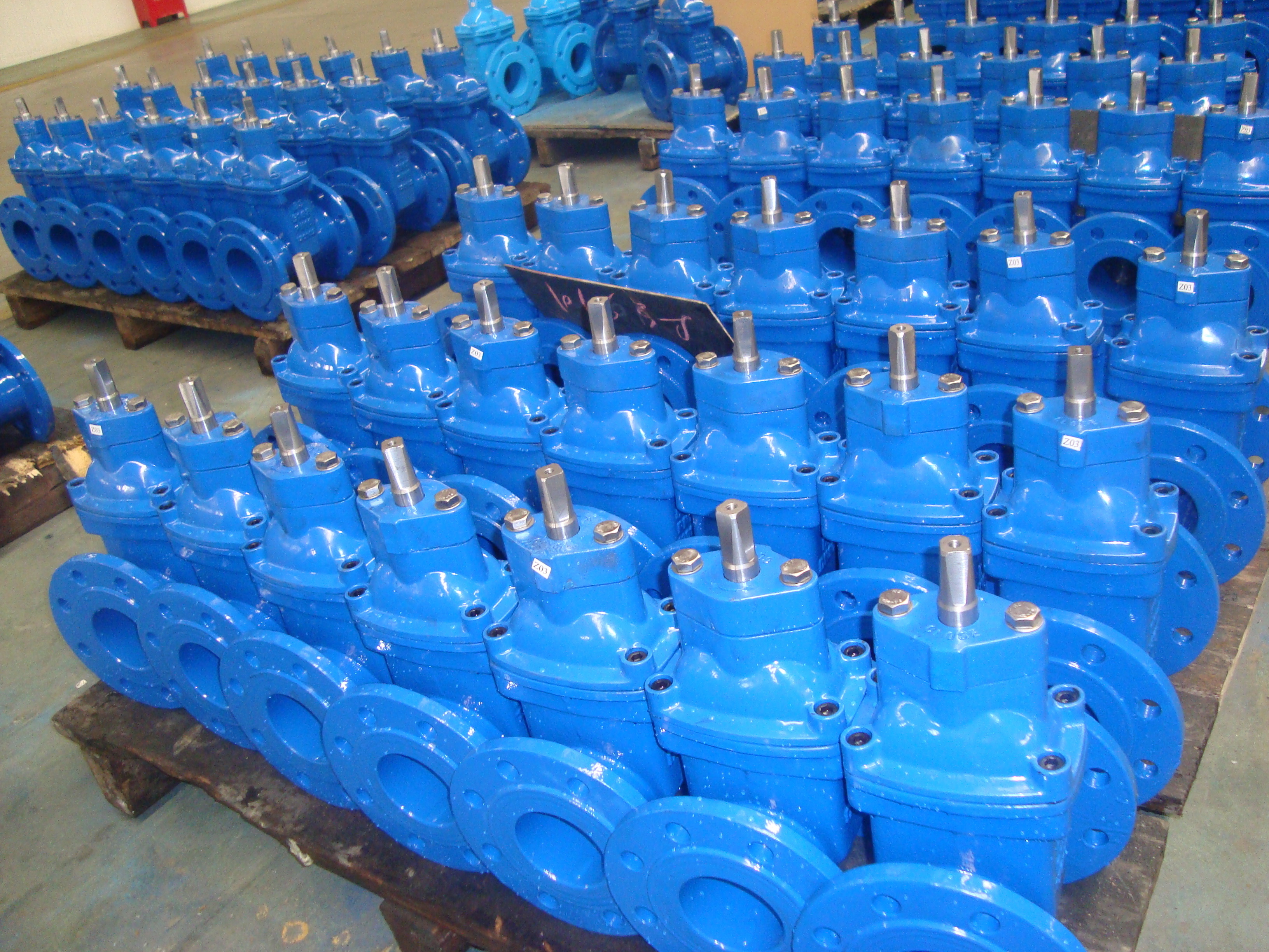 Industrial Water Supply Cast Iron Valve DIN 3352 F4 F5 BS5163 AWWA Double Flanged Resilient Seated Gate Valves