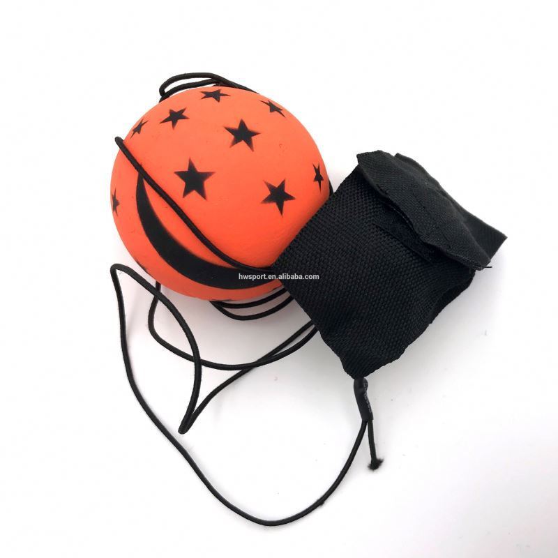 Promotion toy wrist rubber foam return balls basketball bouncing ball with stretchable string yoyo ball toys