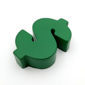 Eco-friendly custom logo pu foam antistress dollar shape toy