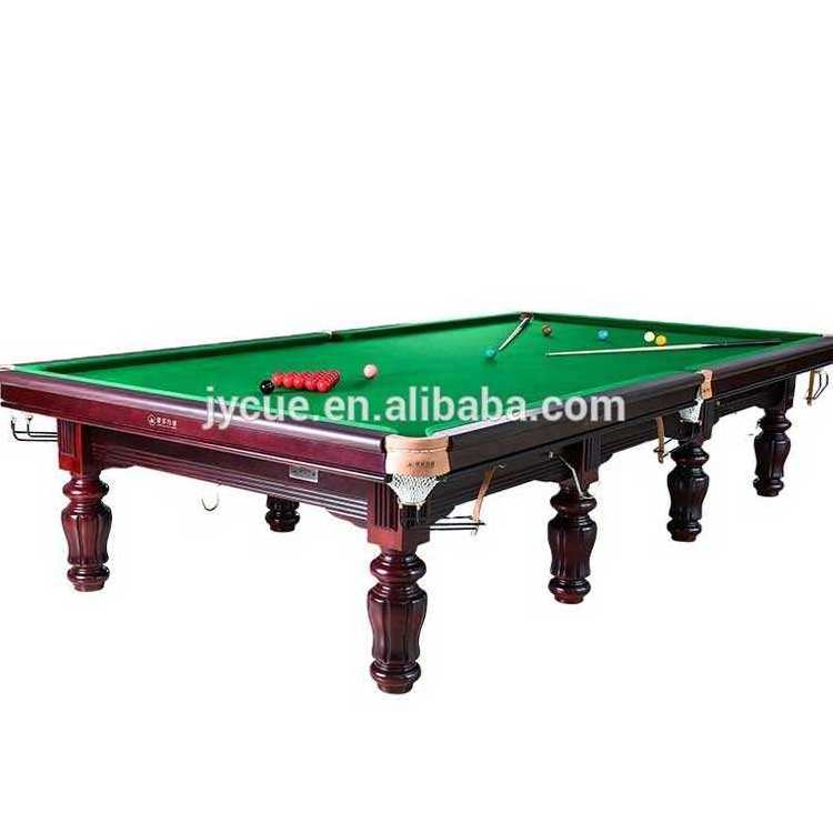 Russian Oak Wood Jianying Outdoor Slate 12 Feet Full Size Commercial Star Snooker Table