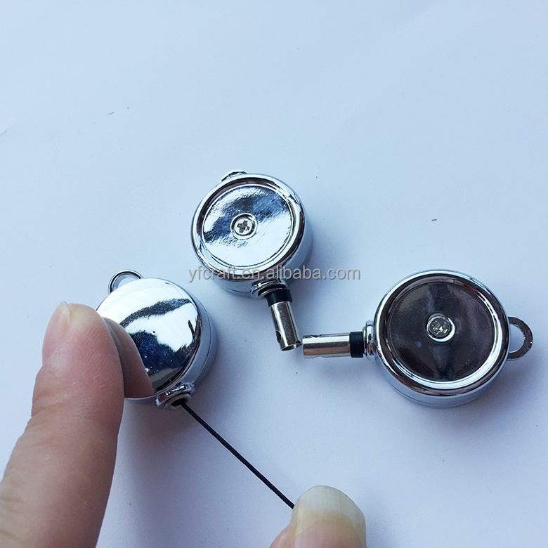 Retractable Plastic Badge Reel with Durable round Metal Mechanism Holding ID Card