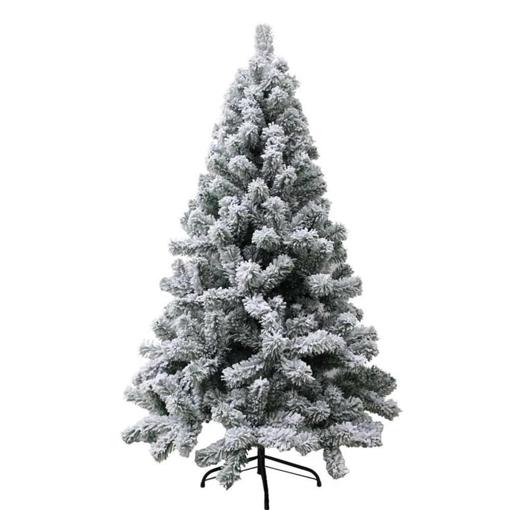 6/7.5FT Artificial Christmas Tree Flocked White Christmas Tree Decoration Xmas Party Tree