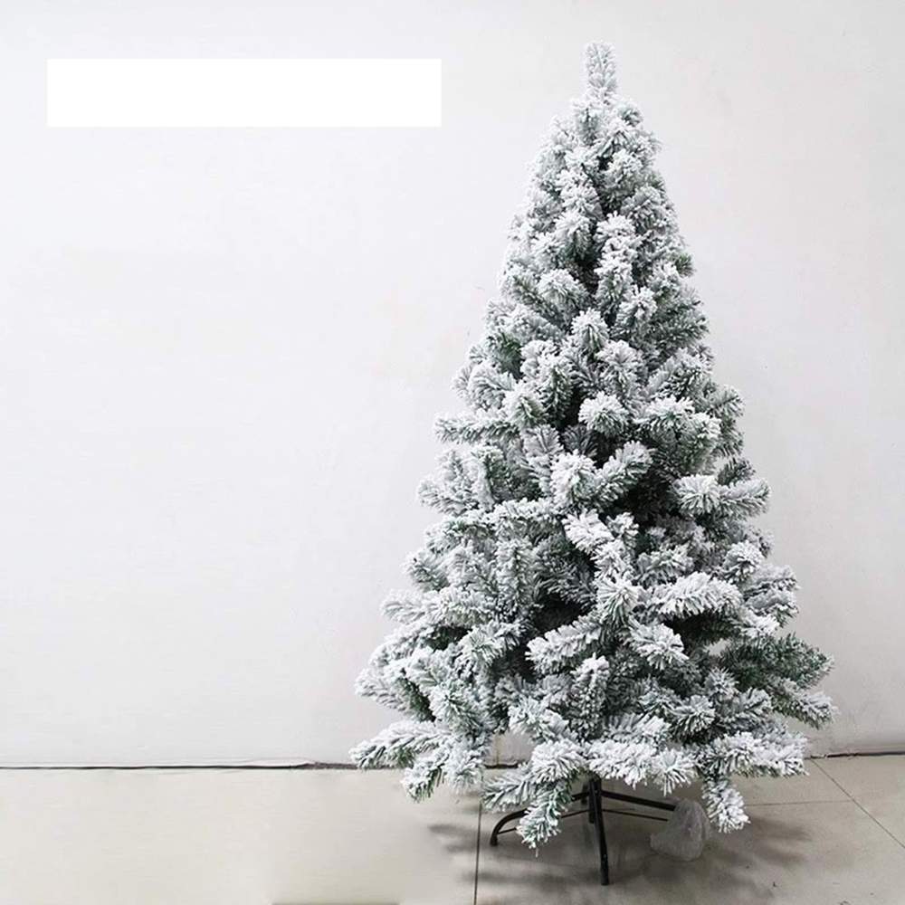 6/7.5FT Artificial Christmas Tree Flocked White Christmas Tree Decoration Xmas Party Tree