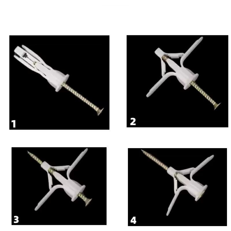 Manufacturer Supply Nylon Plastic Toggle Anchors Butterfly Hollow Wall Anchors