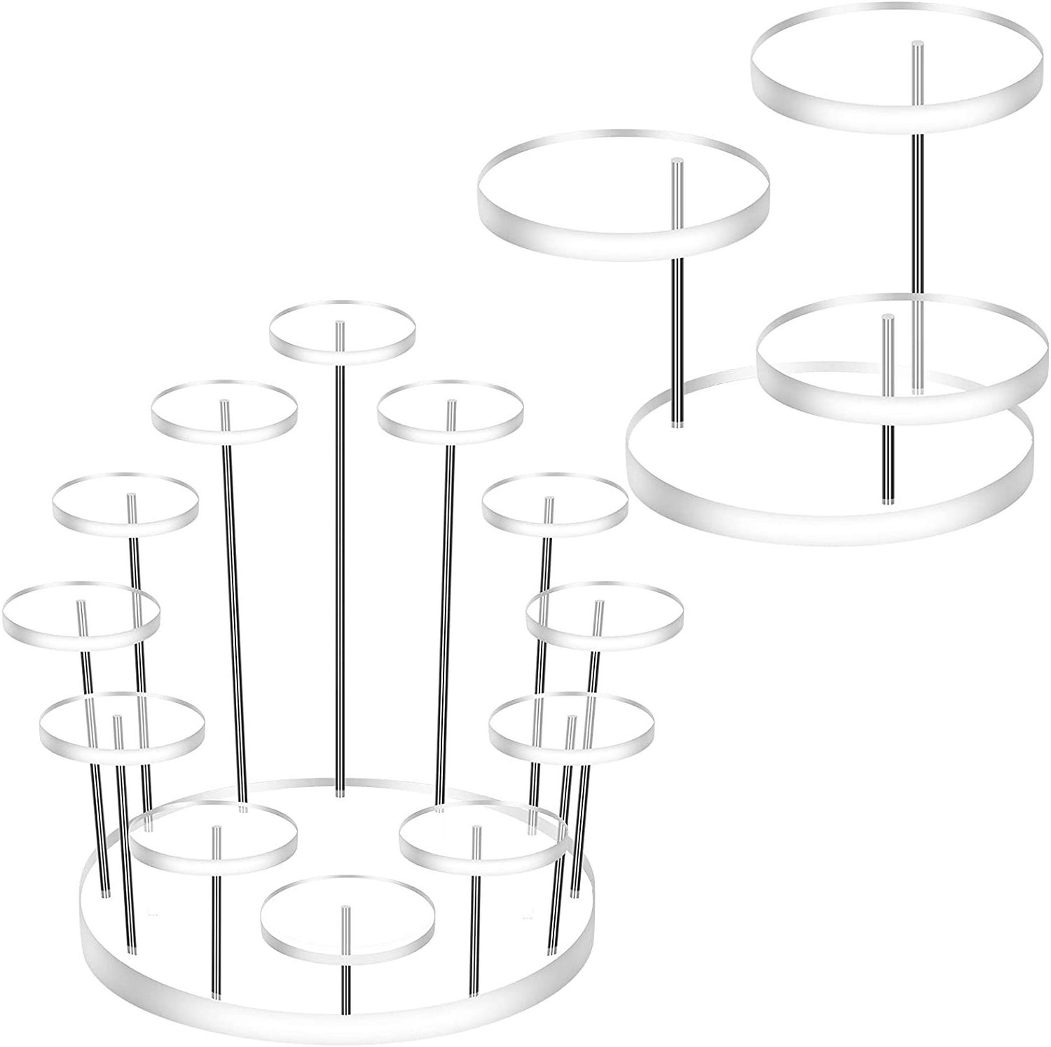 Acrylic Jewelry Stand Jewelry Towers Display Stand Risers Round Ring Display Holder