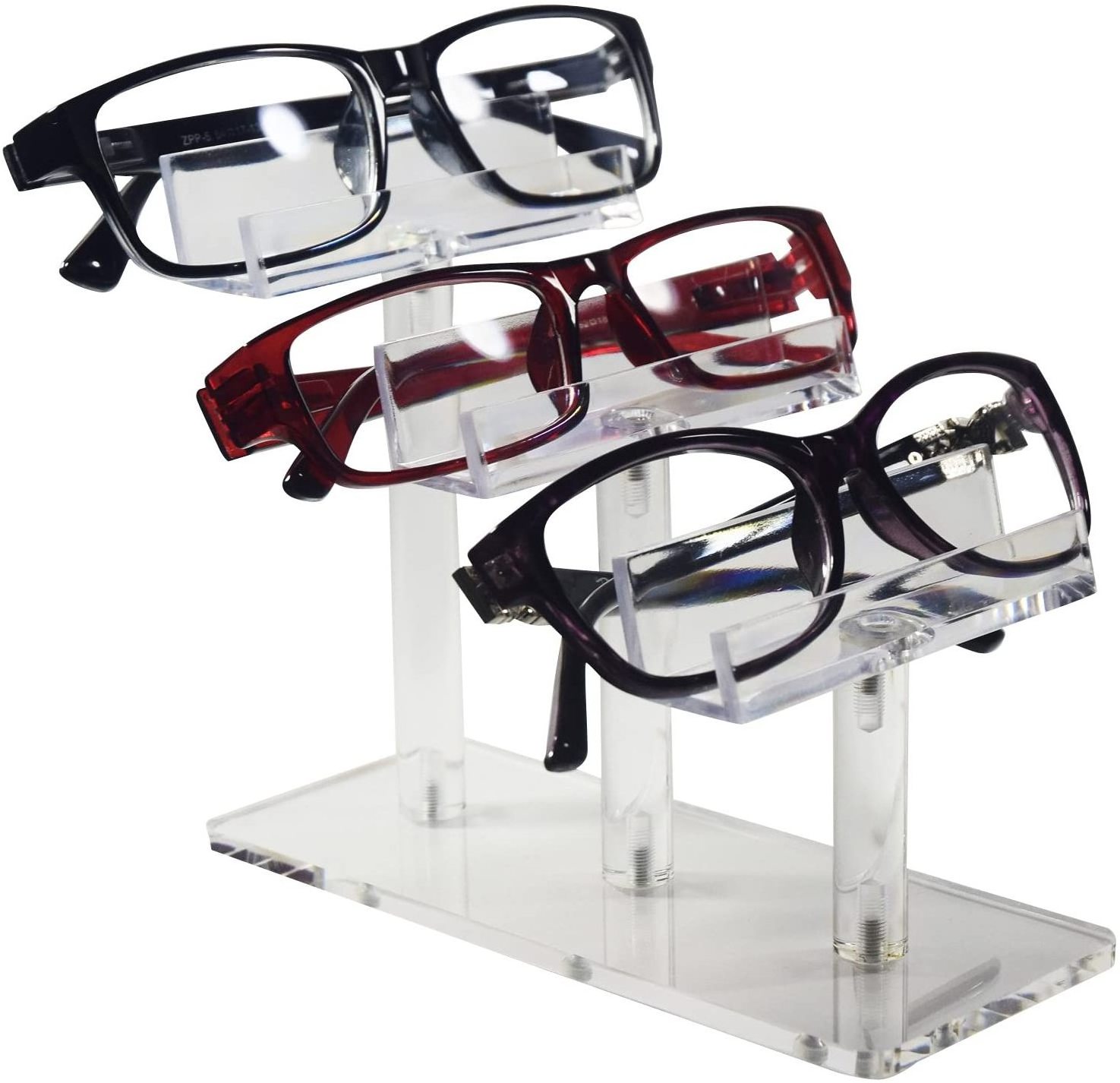 Clear Acrylic Floor Standing Eyeglasses Sunglasses glasses Display Stand Rack Holder