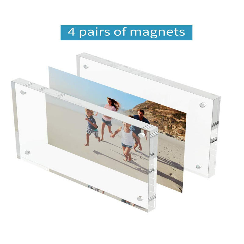 Acrylic Picture Frames 4 x 6 Photo Frames Magnetic Photo Frames Desktop Display